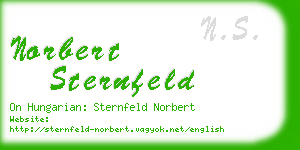 norbert sternfeld business card